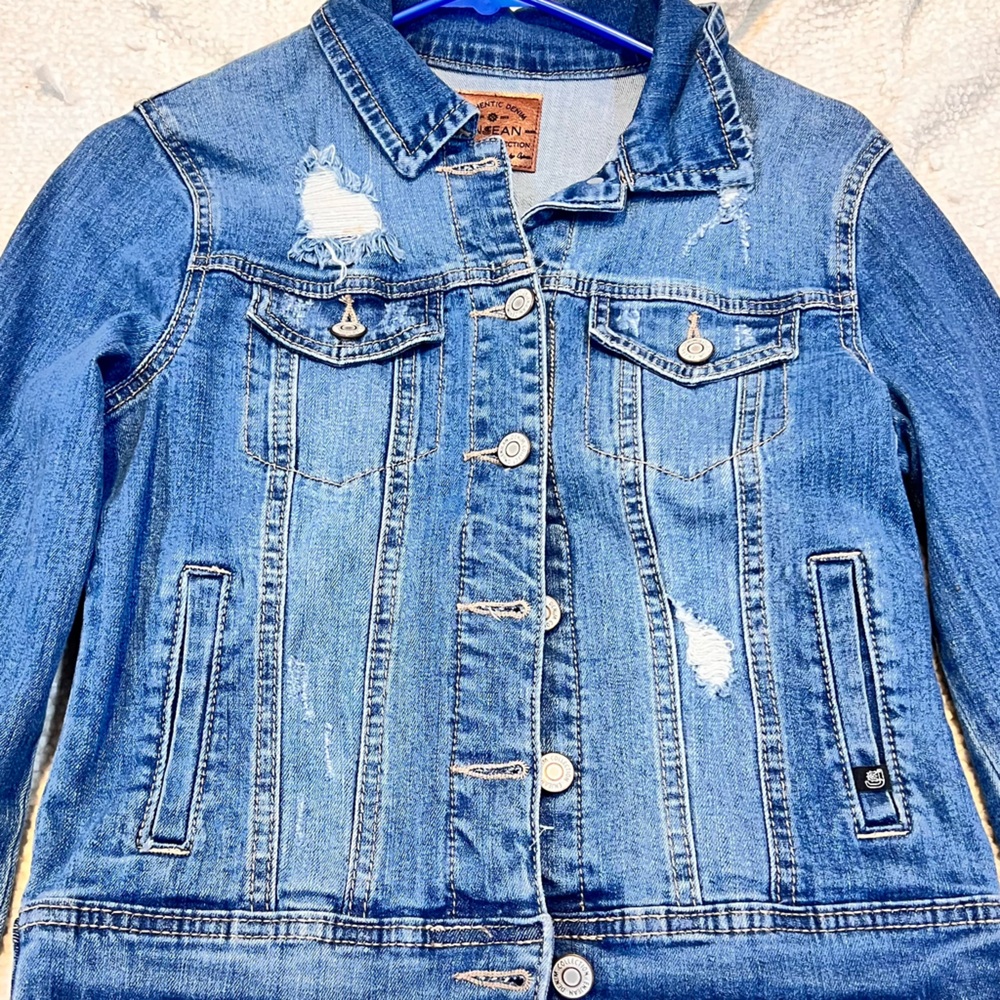 Urban Republic Distressed Blue Denim Jacket